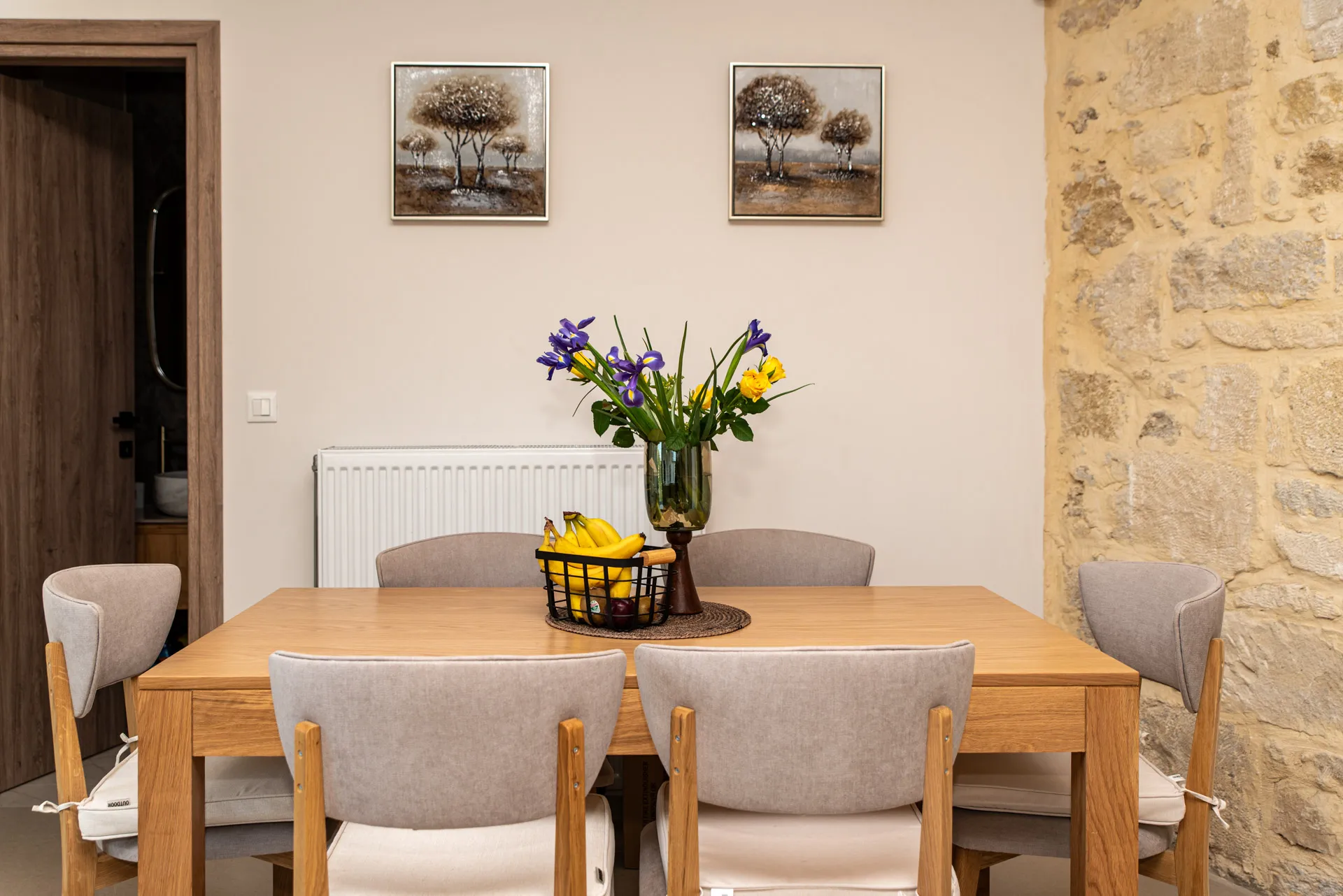 Dining table with flowers
